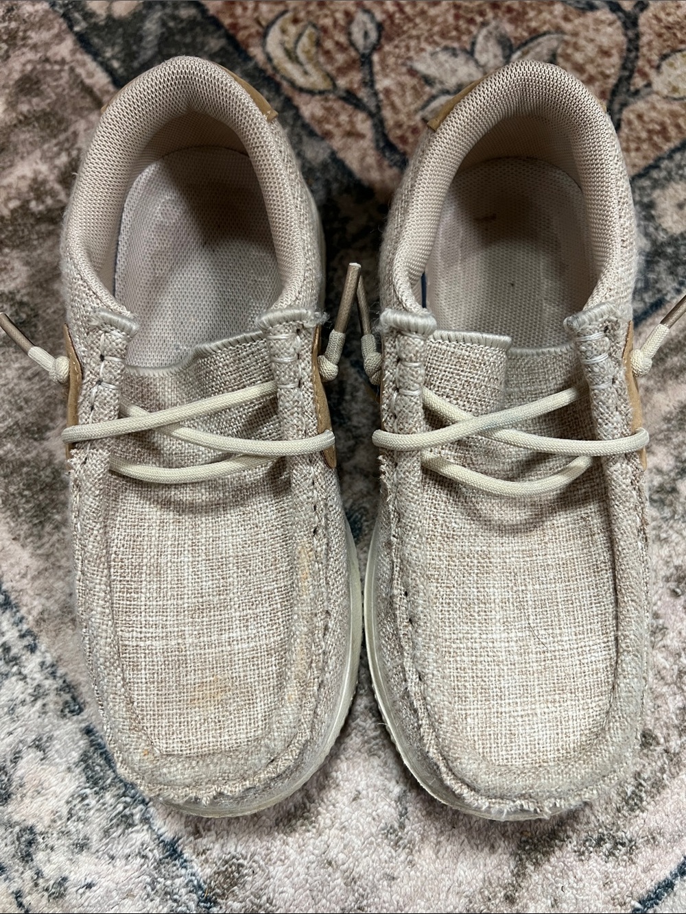 Kids Casual Canvas Slip-On Shoes in Light Beige